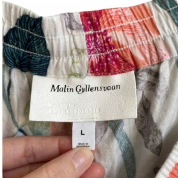 Malin Gyllensvaan Anthropologie Magnolia Flannel 2 Piece Sleep Pants Pajama Set - Picture 11 of 11